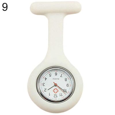 POWERZ® Verpleegster horloge, zuster horloge, siliconen wit