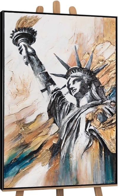 Canvas schilderij handgeschilderd light of freedom abstract – YS-Art Gallery – Luxe wanddecoratie voor woonkamer – Modern schilderij voor slaapkamer en hal