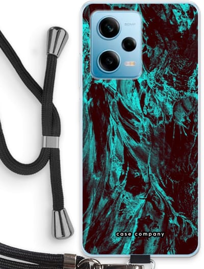 Case Company® - Hoesje met koord geschikt voor Xiaomi Redmi Note 12 Pro 5G hoesje met Koord - Ice Age - Telefoonhoesje met Zwart Koord - Bescherming aan alle Kanten en Over de Schermrand