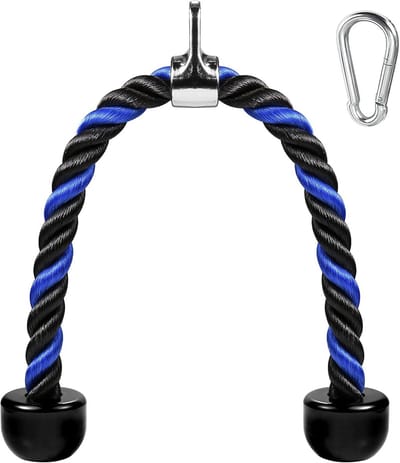 Deluxe Tricep Touw voor Kabelstation - 68 cm Lengte - Antislip Gym Workout Accessoire