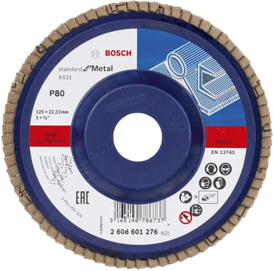 Bosch Flap Disc for Metaal 125 mm K80