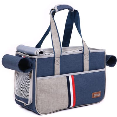 DODOPET Transporteur Portable pour Animaux de Compagnie Transporteur pour Chat Transporteur pour Chien Transporteur de Voyage pour Animaux de Compagnie Chat S bleu foncé