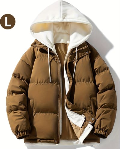 Bovista Winterjas - Dames - Parka Heren Winterjas - Winter - Volwassen - Gewatteerde Jas Dames - Koffie - Maat L