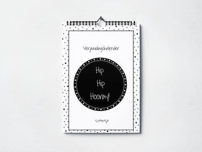 Verjaardagskalender Hip Hip Hooray | Lettertijd