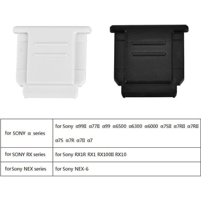2 Pcs Cameras Hot Shoe Anti dust Protective Cover Hotshoe Protector for Sony Camera white
