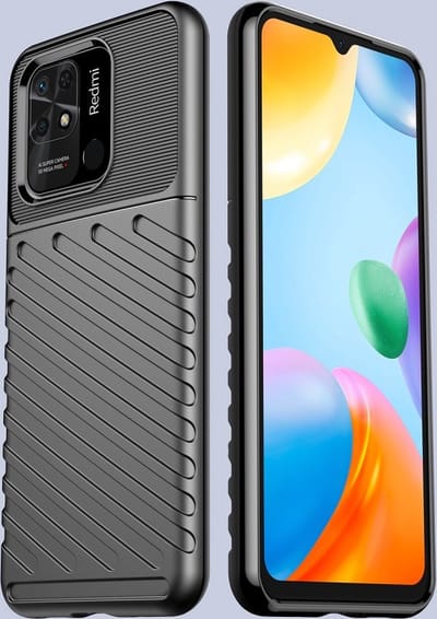 Coverup Hoesje - Geschikt voor Xiaomi Redmi 10C Hoesje - Coverup Rugged Shield TPU Back Cover - Zwart