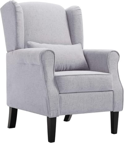Comfortabele Fauteuil in Lichtgrijs Stof - Luxe Relaxstoel voor Woonkamer