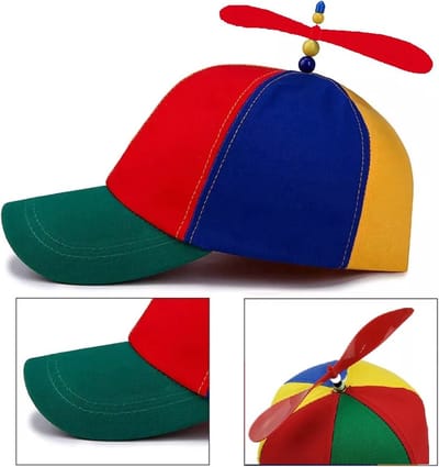 Gekleurde Propeller Pet - Hoofd Deksel Festival - Feest - Helikopter - Verjaardag - Hoed - Baseball Cap