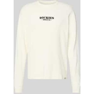 Shirt met lange mouwen, labelstitching en ronde hals