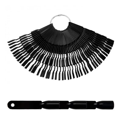 Nailcarrousel Fan Triple BLACK (50pcs/ring)