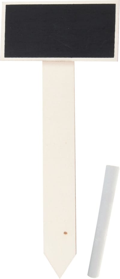 Pro Garden Plantenstekers krijtbordjes/schoolbordjes op stokje - set 12x - 25 cm