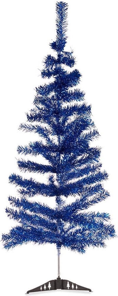 Krist+ Kunst kerstboom - blauw - H120 cm - kunststof - kunstboom