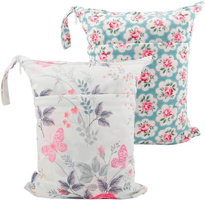 Wet Dry Bags - Natte Droge Tas - Baby Spullen Opbergen - Dubbele Rits - 30x36 cm - Dierenprint