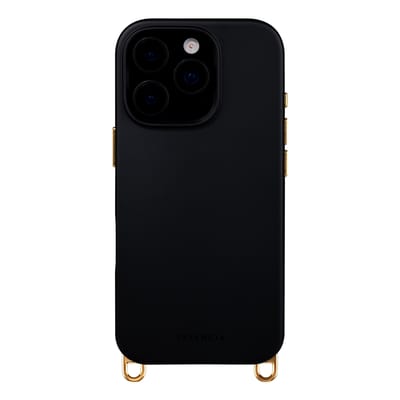 Selencia Hoesje - Geschikt voor iPhone 16 Pro Max - Rivièra geschikt voor MagSafe Backcover met afneembare haakjes - Velvet Black