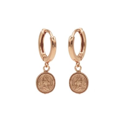 Karma hinged hoops symbool coin rosé gold M1968HIN
