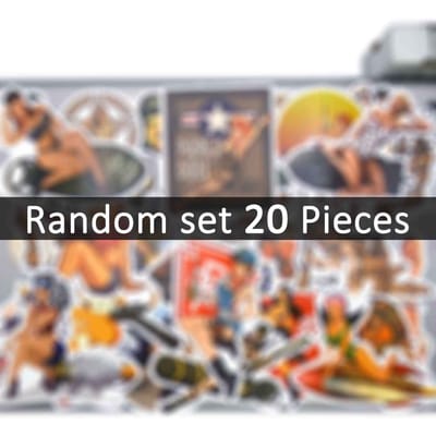Pin-Up Meisje Stickers Set Retro Poster Sexy Schoonheid Dame Voor Telefoon Auto Laptop Motorfiets Bagage Leuk Sticker Pakket 203050Stuks black