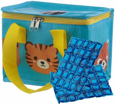 Puckator Kleine lunch koeltas met 2x flexibel koelelement - Adoramals print - 4,7 liter