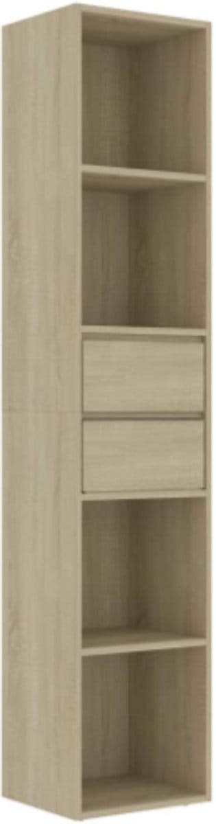 Boekenkast 36x30x171 cm bewerkt hout sonoma eikenkleurig