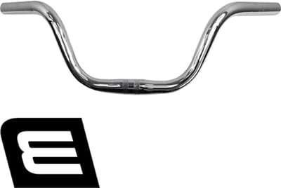 Fietsstuur - Vouwfiets stuur - Comfortabel Fietsen - Verchroomd - 56 cm breed - Zilver