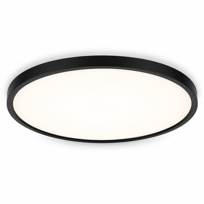 Ultra Dunne Plafondlamp 23cm – Zwart – LED – Dimbaar – Bamled