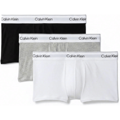 Calvin Klein 3-stuks low rise trunks - Icon cotton stretch - wit, zwart, grijs 4 XL
