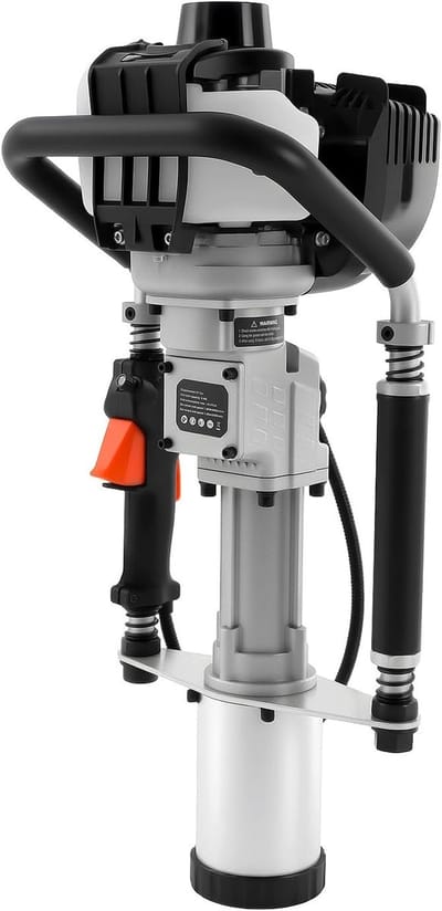 Benzine Stamper - Grondverdichter - Tuinbouw Hekbouw - 4-takt Motor - 377 CC - Zwart
