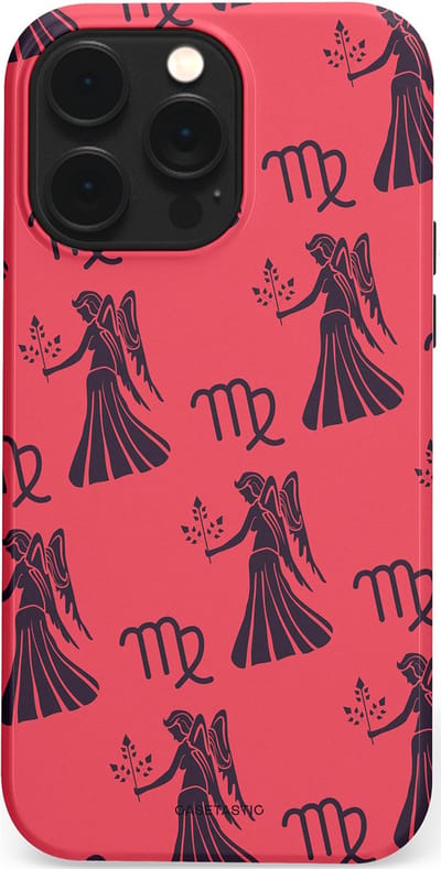 Casetastic Hoesje Geschikt voor Apple iPhone 14 Pro Max Magsafe - Stijlvolle Beschermende Duo-layer Case - Zodiak maagd
