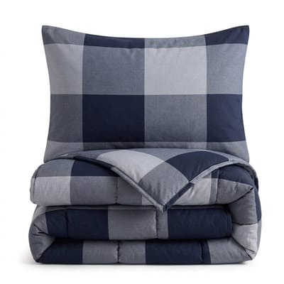 Sleeptime® 2 in 1 Dekbed zonder Overtrek Anne - Dekbed - 200 x 200 cm + 2 x kussenslopen 60x70 - Blauw