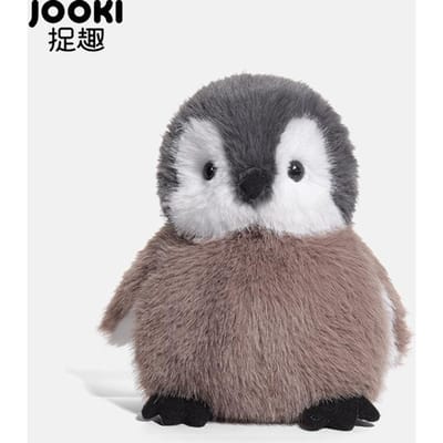 Cartoon JOOKI Pinguïn Afbeelding Schattig Pluche Speelgoed Zachte Comfortabele Aanraking Pop Nachtkastje Ornament Decoratie Creatieve Peripheral Cadeaus 20cm bruin