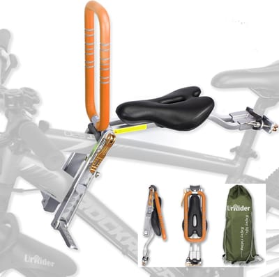 Thijox - UrRider Kinderfietszitje voor Mountainbikes, Stadsfietsen en Vouwfietsen, Opvouwbaar, Ultralicht, Draagbaar, Snelspanner voor Kinderen van 2