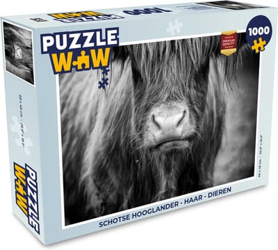 Puzzel Schotse Hooglander - Haar - Dieren - Legpuzzel - Puzzel 1000 stukjes volwassenen
