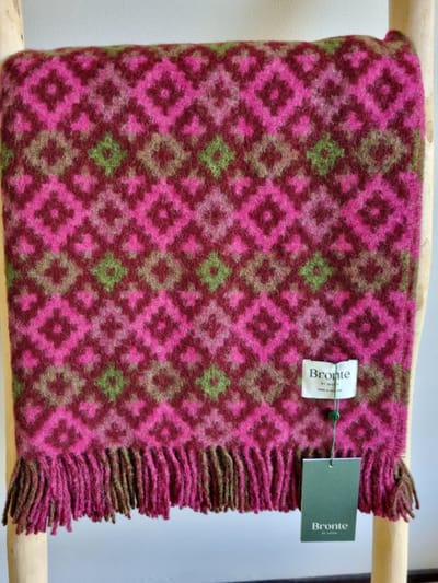 Wollen Plaid - DARTMOUTH Burgundy (Merino) 140x185cm - Bronte x Plaids.shop