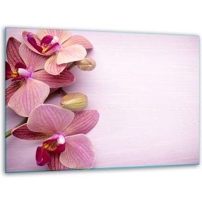 TMK ArtDeko - Snijplank - Glazen Onderzetter - 40x30 cm - Bloemenpatroon
