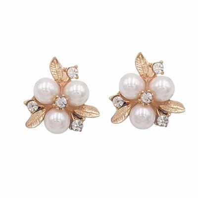 Clip Oorbellen-Juls-Goudkleurig Synthetische-Parel- geen gaatje- Charme Bijoux