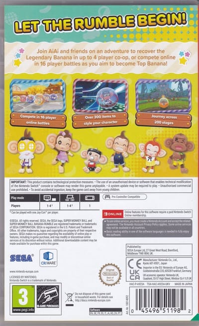 Super Monkey Ball Banana Rumble - Nintendo Switch - Platform