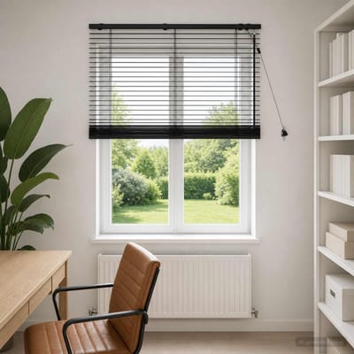 vidaXL - Venetiaanse - jaloezie - Zwart - 100 - x - 160 - cm - 35 - mm