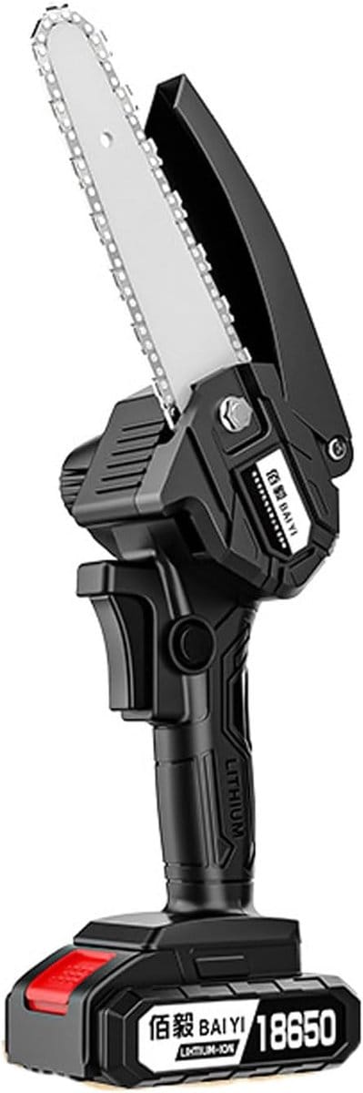 Elektrische Kettingzaag - Accu Zaag - Snoeien van Takken - Borstelloze Motor - 6 Inch - Zwart