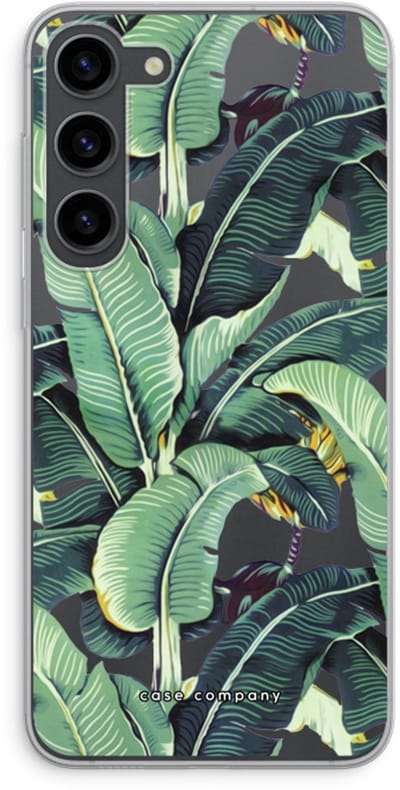 Case Company® - Hoesje geschikt voor Samsung Galaxy S23 Plus hoesje - Bananenbladeren - Soft Cover Telefoonhoesje - Bescherming aan alle Kanten en Schermrand