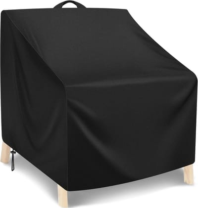 Beschermhoes Tuinstoelen - Afdekzeil Meubels - Meubels Beschermen - Waterdicht UV-bestendig - 102x109x124cm - Zwart