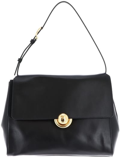 FURLA Leren schoudertas Domus Shoulder Bag 32 Nero zwart
