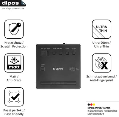 dipos – 2x Matte Beschermfolie geschikt voor Sony ICF-C1 | Krasbestendige & antireflecterende Screenprotector Ultra-Thin