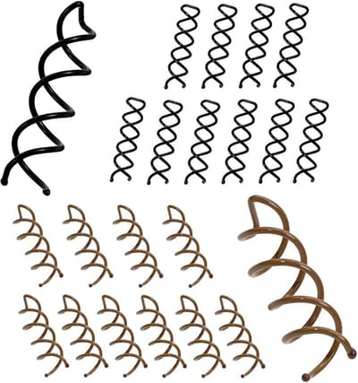 20x Spiraalvormige Haarspelden voor Opsteekkapsels - Roterende Klemmen voor Hairstyle Styling