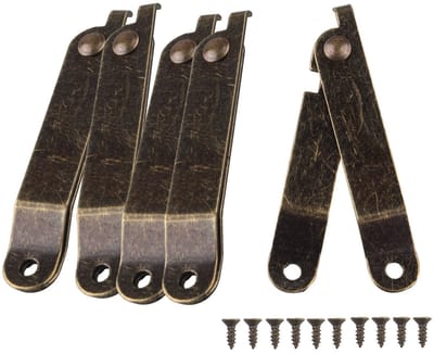 Dailygoods- Scharnieren 5 stuks - Kleine Scharnieren - Opvouwbaar - IJzer - Bronzen - Afmetingen 6,5 x 1 cm - Dekscharnier