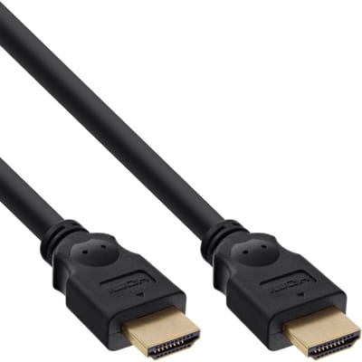 InLine® HDMI kabel, HDMI high speed, male /male, vergulde contacten, zwart, 7,5m