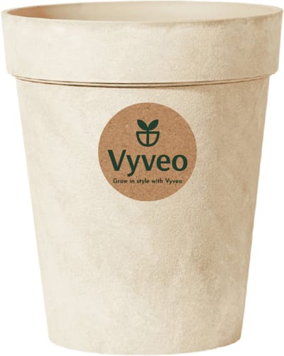 Vyveo - Bloempot Heritage - 32x36 - Beige (Retro) - Bloempot voor binnen en buiten - Lichtgewicht - Breukbestendig - Vorstbestendig - UV-bestendig