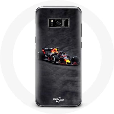 Coque pour Samsung Galaxy S8 plus Formule 1 Max Verstappen F1 noir rouge et jaune