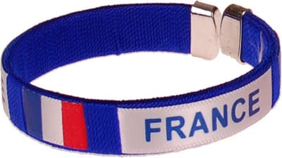 Armbandje - France Vlag - Blauw - Voetbal - Onesize