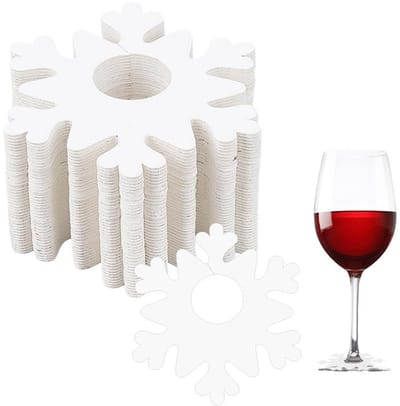 Dailygoods - 200 Stuks Papieren Wijnglas Bedels voor Dranklabels