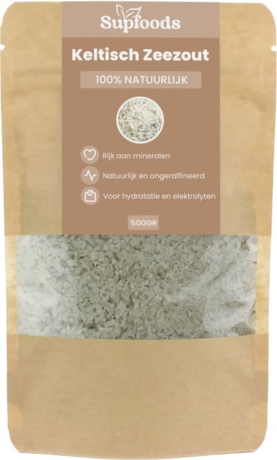 Keltisch Zeezout 100% Natuurlijk - 500gram - Celtic Sea Salt is Rijk aan Mineralen en Sporenelementen voor een Unieke Smaak - Keltisch Zeezout Grof en Vochtig
