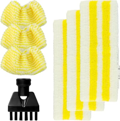 Stoomreiniger Doeken Set - Microvezel Doekjes - Vloeren Reinigen - Hoog Absorberend - 7 stuks - Wit